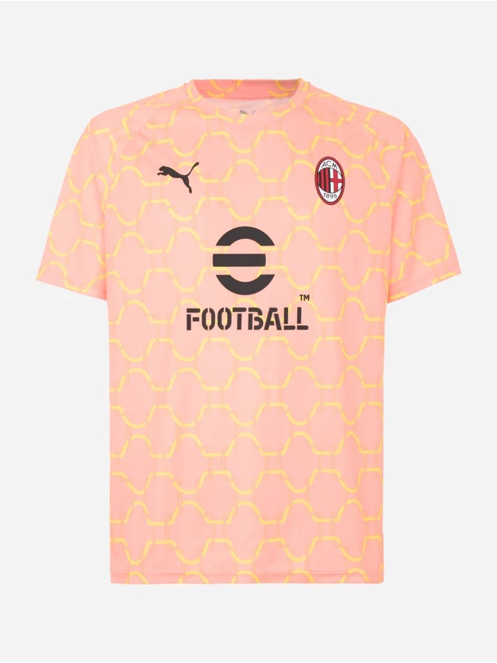 Puma AC Milan 2025/26 Pre-Match Jersey Peach Yellow